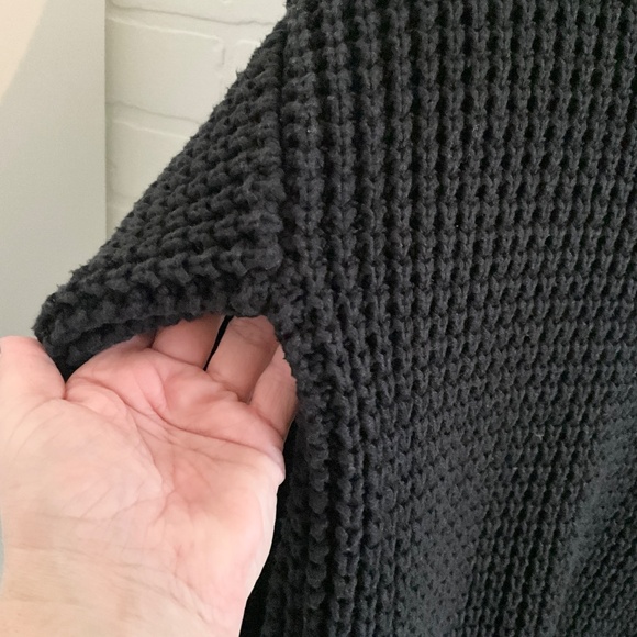 Selected Femme/Homme Cable knit Sweater Chunky Black Turtleneck Cotton blend M - Picture 14 of 14